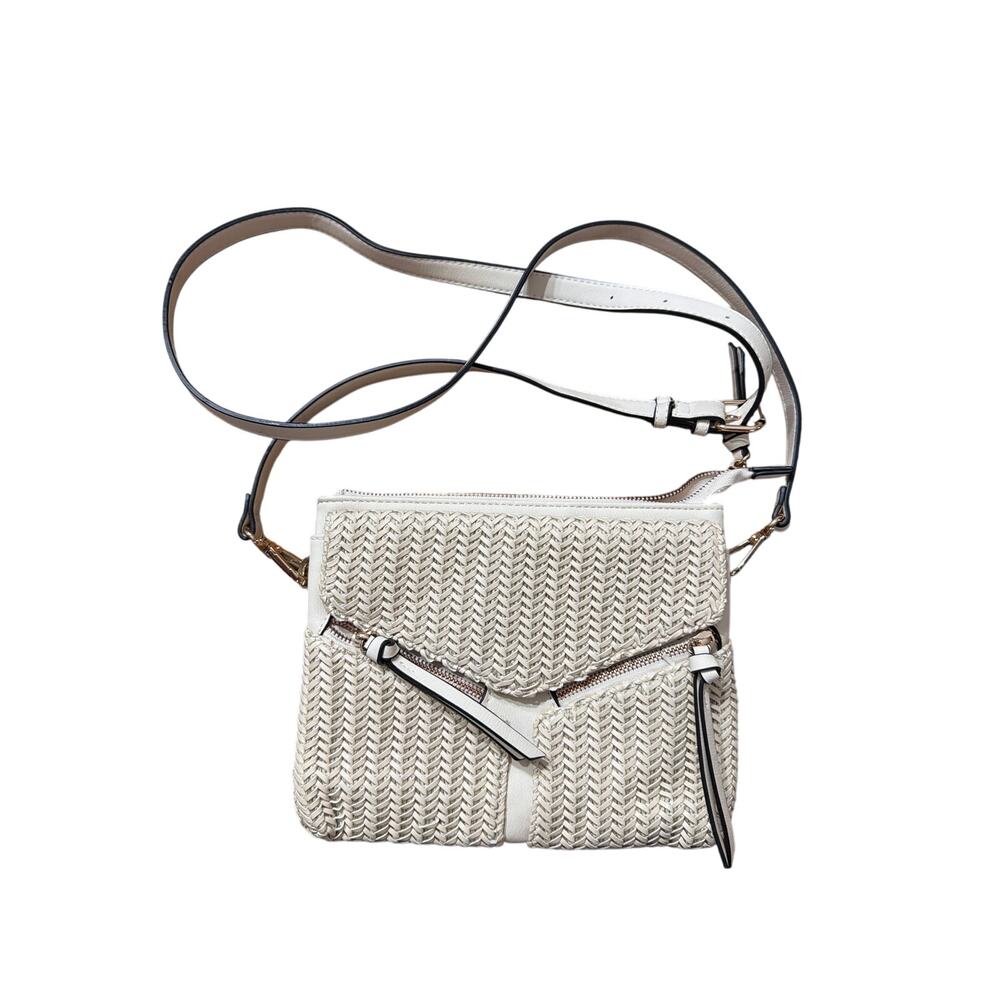 Torrid Women's Plus Size Laser Cut Cream Crossbody Purse 60" Strap